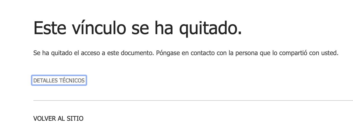 Captura de ejemplo del enlace al Drive